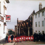The aftermath of the Sprys Garage Fire in Exeter Street. Photo courtesy of Julian Astles.