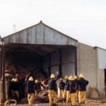 Hay Bale Fire at Stourscombe (Eric Neale's?), Launceston. Photo courtesy of Gary Chapman.