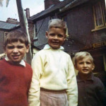 Three musketeers John Barnes, Paul Hamlyn and unknown. Photo courtesy of Sarah Barnes.