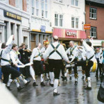 Trigg Morris Dancers in the 1990's. Photo by Derek.