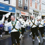Trigg Morris Dancers in the 1990's. Photo by Derek.