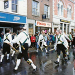 Trigg Morris Dancers in the 1990's. Photo by Derek.