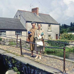 Two Ladies pose on Priors Bridge, Newport, Launceston. Photo courtesy of Grant Sloman.