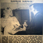 Linda Blake winning the Miss Tavern contest at the Westgate Inn in 1976.