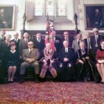 Wilfred Bailey on his Mayoral inaugeration.Also in the picture is Jimmy Hughes, Olver Harris, Kathleen Keast, Eric Chapman, Jack Hobbs, Alan Buckingham, Bert Tremain,Canon Steer, Richard Martin, Ronald Martin, Fanny Hicks, Jack Rashleigh and Mr. C. Parsons was the Town Clerk. Photo courtesy of Sarah Bond.