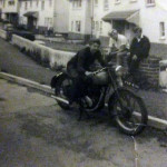 Taken at Hurdon in the 1950's. Melvyn Roberts on the bike, Kenny Downing on left and Micheal Downing on the right. Photo courtesy of Glen Richter.