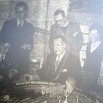 1959 Launceston mayor, Mr. W. F. Hender control's a model train set at the Launceston Hobbies Club annual exhibition. Club leader, Mr. Brian Tunbridge watches over. 1959 Launceston mayor, Mr. W. F. Hender control's a model train set at the Launceston Hobbies Club annual exhibition. Club leader, Mr. Brian Tunbridge watches over.