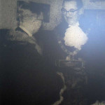 Launceston Mayor S. Adams greets Launceston Mayor F. White in 1961. Launceston Mayor S. Adams greets Launceston Mayor F. White in 1961.