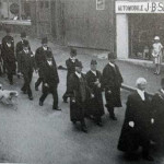 Mayoral procession pass by J. B. Smiths at Western Road. Mayoral procession pass by J. B. Smiths at Western Road.