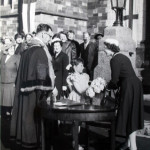 The Queen accepts a bouquet from Louise Hore. The Queen accepts a bouquet from Louise Hore.