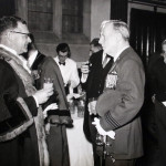 Mayor Cecil Robins at the civic reception at the time of the Royal visit in 1956. Mayor Cecil Robins at the civic reception at the time of the Royal visit in 1956.