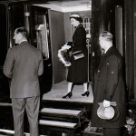 The Queen alights the Royal Train at Launceston in 1956 The Queen alights the Royal Train at Launceston in 1956