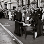 The Queen signs the Launceston Guestbook. The Queen signs the Launceston Guestbook.