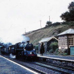 75022 at Ashwater Station in 1964 75022 at Ashwater Station in 1964
