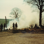 Milton Abbot Fire, April 7th, 1990. Photo courtesy of Gary Chapman. Milton Abbot Fire, April 7th, 1990. Photo courtesy of Gary Chapman.