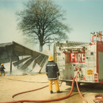 Milton Abbot Fire, April 7th, 1990. Photo courtesy of Gary Chapman. Milton Abbot Fire, April 7th, 1990. Photo courtesy of Gary Chapman.