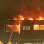 Launceston Youth Club Fire, September 8th, 1983. Photo courtesy of Gary Chapman. Launceston Youth Club Fire, September 8th, 1983. Photo courtesy of Gary Chapman.