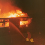 Launceston Youth Club Fire, September 8th, 1983. Photo courtesy of Gary Chapman. Launceston Youth Club Fire, September 8th, 1983. Photo courtesy of Gary Chapman.