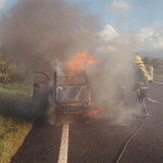 Car Fire on the A30. Car Fire on the A30.