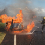 Car Fire on the A30. Car Fire on the A30.