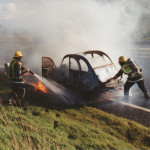 Car Fire on the A30. Car Fire on the A30.