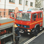 Car Fire in the Multi Storey Car Park, September 14th, 1994. Photo courtesy of Gary Chapman. Car Fire in the Multi Storey Car Park, September 14th, 1994. Photo courtesy of Gary Chapman.