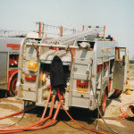 Trebursye Barn Fire, August 3rd, 1990. Photo courtesy of Gary Chapman. Trebursye Barn Fire, August 3rd, 1990. Photo courtesy of Gary Chapman.