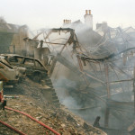 Spry's Garage Fire, February 14th, 1992. Photo courtesy of Gary Chapman. Spry's Garage Fire, February 14th, 1992. Photo courtesy of Gary Chapman.