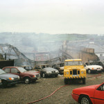Spry's Garage Fire, February 14th, 1992. Photo courtesy of Gary Chapman. Spry's Garage Fire, February 14th, 1992. Photo courtesy of Gary Chapman.