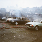 Spry's Garage Fire, February 14th, 1992. Photo courtesy of Gary Chapman. Spry's Garage Fire, February 14th, 1992. Photo courtesy of Gary Chapman.