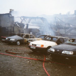 Spry's Garage Fire, February 14th, 1992. Photo courtesy of Gary Chapman. Spry's Garage Fire, February 14th, 1992. Photo courtesy of Gary Chapman.