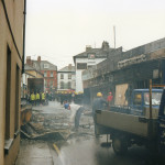 Spry's Garage Fire, February 14th, 1992. Photo courtesy of Gary Chapman. Spry's Garage Fire, February 14th, 1992. Photo courtesy of Gary Chapman.