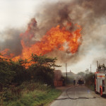 Pallet Fire, September 6th, 1993. Photo courtesy of Gary Chapman. Pallet Fire, September 6th, 1993. Photo courtesy of Gary Chapman.