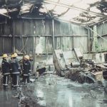 Fire at Aldridges Store, Pennygillam Industrial Estate, February 28th, 1994. Photo courtesy of Gary Chapman. Fire at Aldridges Store, Pennygillam Industrial Estate, February 28th, 1994. Photo courtesy of Gary Chapman.