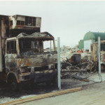Arson Attack at Jaspers, October 10th, 1994. Photo courtesy of Gary Chapman. Arson Attack at Jaspers, October 10th, 1994. Photo courtesy of Gary Chapman.