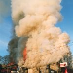 Hambly's Fire, Dunheved Ironworks, Tredydan Road, January 20th, 1998. Photo courtesy of Gary Chapman. Hambly's Fire, Dunheved Ironworks, Tredydan Road, January 20th, 1998. Photo courtesy of Gary Chapman.