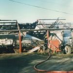 Hambly's Fire, Dunheved Ironworks, Tredydan Road, January 20th, 1998. Photo courtesy of Gary Chapman. Hambly's Fire, Dunheved Ironworks, Tredydan Road, January 20th, 1998. Photo courtesy of Gary Chapman.