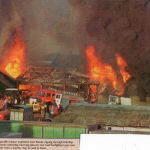 Hambly's Fire, Dunheved Ironworks, Tredydan Road, January 20th, 1998. Photo courtesy of Gary Chapman. Hambly's Fire, Dunheved Ironworks, Tredydan Road, January 20th, 1998. Photo courtesy of Gary Chapman.