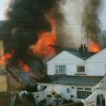 Hambly's Fire, Dunheved Ironworks, Tredydan Road, January 20th, 1998. Photo courtesy of Gary Chapman. Hambly's Fire, Dunheved Ironworks, Tredydan Road, January 20th, 1998. Photo courtesy of Gary Chapman.