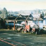 Hambly's Fire, Dunheved Ironworks, Tredydan Road, January 20th, 1998. Photo courtesy of Gary Chapman. Hambly's Fire, Dunheved Ironworks, Tredydan Road, January 20th, 1998. Photo courtesy of Gary Chapman.