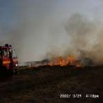 Gorse Fire, March 29th, 2002. Photo courtesy of Gary Chapman. Gorse Fire, March 29th, 2002. Photo courtesy of Gary Chapman.