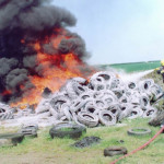 Tyre Fire near Chapmanswell, May 2006. Photo courtesy of Gary Chapman. Tyre Fire near Chapmanswell, May 2006. Photo courtesy of Gary Chapman.