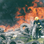 Tyre Fire near Chapmanswell, May 2006. Photo courtesy of Gary Chapman. Tyre Fire near Chapmanswell, May 2006. Photo courtesy of Gary Chapman.