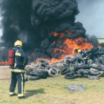 Tyre Fire near Chapmanswell, May 2006. Photo courtesy of Gary Chapman. Tyre Fire near Chapmanswell, May 2006. Photo courtesy of Gary Chapman.