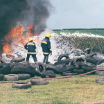 Tyre Fire near Chapmanswell, May 2006. Photo courtesy of Gary Chapman. Tyre Fire near Chapmanswell, May 2006. Photo courtesy of Gary Chapman.