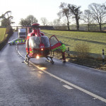 Cornwall Air Ambulance attending an RTC near Langdon Cross, January 9th, 2011. Cornwall Air Ambulance attending an RTC near Langdon Cross, January 9th, 2011.