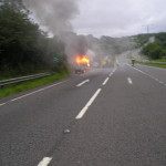 Volkswagon Campervan Fire on the A30, august 13th, 2011. Volkswagon Campervan Fire on the A30, august 13TH, 2011.