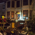 Firefighters tackle the blazing house on Victoria Road. November 20th, 2013. Firefighters tackle the blazing house on Victoria Road. November 20th, 2013.