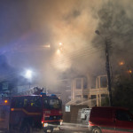 Firefighters tackle the blazing house on Victoria Road. November 20th, 2013. Firefighters tackle the blazing house on Victoria Road. November 20th, 2013.