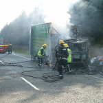 Lorry Fire on the A30, March 24th, 2003. Photo courtesy of Gary Chapman. Lorry Fire on the A30, March 24th, 2003. Photo courtesy of Gary Chapman.